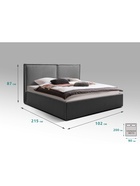 Кровать односпальная «Фрейм БОКС», спальное место 900×2000 мм, ткань вивальди 34, цвет графит - Фото 2