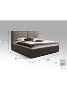 Кровать односпальная «Фрейм БОКС», спальное место 900×2000 мм, ткань вивальди 8, цвет шоколад - Фото 2