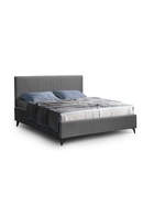 Кровать двуспальная «Фрейм СТРАЙП», с высокими ножками, спальное место 1200×2000 мм, ткань вивальди 34, цвет графит  (артикул 10923796)  большой выбор товаров оптом и в розницу по низким ценам с доставкой