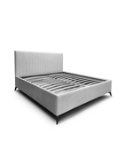 Кровать двуспальная «Фрейм СТРАЙП», с высокими ножками, спальное место 2000×2000 мм, ткань вивальди 8, цвет шоколад  (артикул 10923799)  большой выбор товаров оптом и в розницу по низким ценам с доставкой