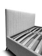 Кровать двуспальная «Фрейм СТРАЙП», с высокими ножками, спальное место 2000×2000 мм, ткань вивальди 10, цвет кофе  (артикул 10923807)  большой выбор товаров оптом и в розницу по низким ценам с доставкой