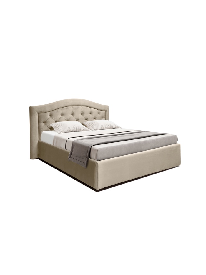Кровать двуспальная «Фрейм БЭНД», с подъёмным механизмом, спальное место 1600×2000 мм, ткань вивальди 3, цвет бежевый - Фото 1