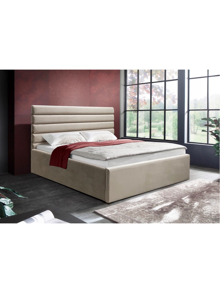 Кровать односпальная «Фрейм МОДЕРН», с подъёмным механизмом, спальное место 900×2000 мм, ткань вивальди 3, цвет бежевая