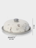 УЦЕНКА Блинница Доляна "Гуси" цвет белый 23х11 см - Фото 2