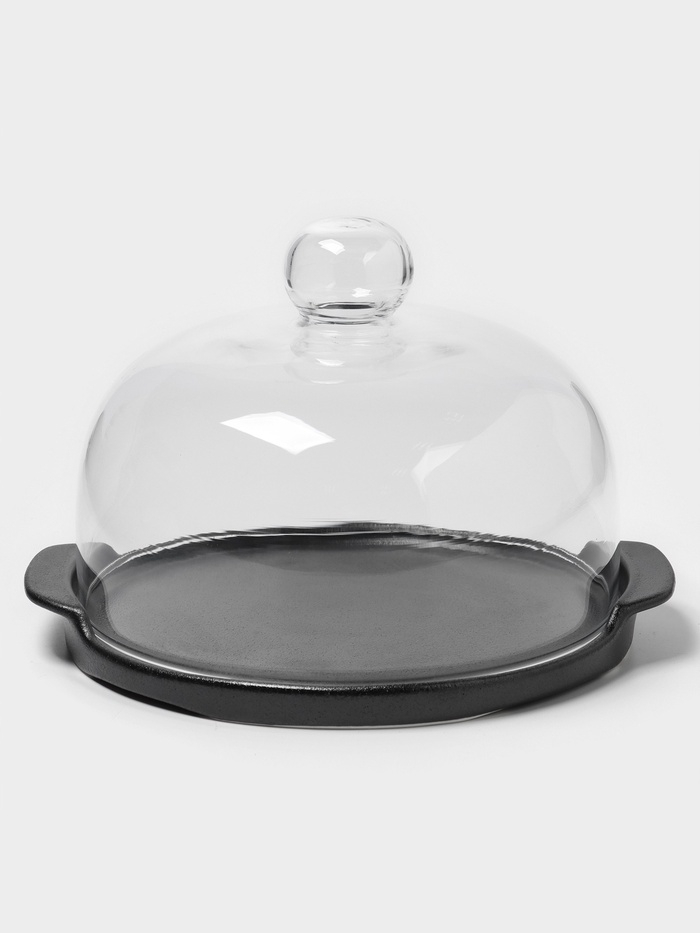 УЦЕНКА Блюдо фарфоровое с крышкой-клош для десертов «Галактика» 24.2×22×16 см - Фото 1