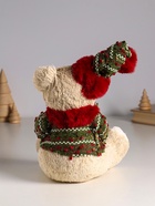 Фигурка «Медведь в свитере и колпаке, с еловой веткой», 16×15×27 см - Фото 3