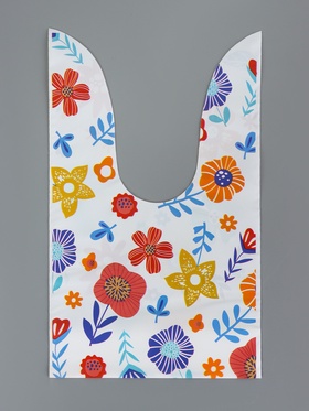 Пакет полиэтиленовый подарочный с ушками «Луговые цветы», 13?23 см (комплект 20 шт)