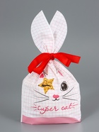 Пакет полиэтиленовый подарочный с ушками «Котенок», 13×23 см - Фото 2