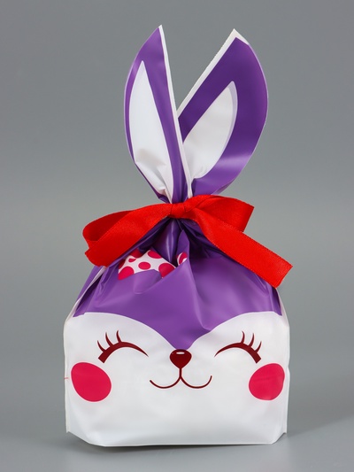 Пакет полиэтиленовый подарочный с ушками «Радость», 13×23 см