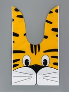 Пакет полиэтиленовый подарочный с ушками «Тигр», 13×23 см (20 шт) - фото 809377391