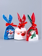 Пакет подарочный новогодний, полиэтиленовый с ушками «Дедушка Мороз», МИКС, 13×23 см - Фото 10