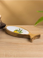 УЦЕНКА Блюдо в форме рыбки «Лимоны» дерево манго 25.5×10×2 см - Фото 4