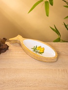 УЦЕНКА Блюдо в форме рыбки «Лимоны» дерево манго 25.5×10×2 см - Фото 6