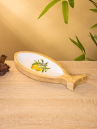 УЦЕНКА Блюдо в форме рыбки «Лимоны» дерево манго 25.5×10×2 см - Фото 7