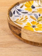 УЦЕНКА Блюдо «Желтые и синие цветы» дерево манго 25×25×4.5 см - Фото 7