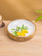 УЦЕНКА Блюдо «Лимоны» дерево манго 25.5×25.5×6 см 10927553