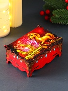 Шкатулка для украшений, подарков «Новогодний коняшка: Удачи», 14×9.3×6 см - Фото 2