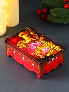 Шкатулка для украшений, подарков «Новогодний коняшка: Удачи», 14×9.3×6 см - Фото 5