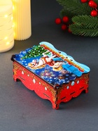Шкатулка для украшений, подарков «Новогодний конь: Счастья и радости», 14×9.3×6 см - Фото 5