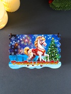 Шкатулка для украшений, подарков «Новогодний конь: Счастья и радости», 14×9.3×6 см - Фото 7