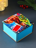 Коробка подарочная новогодняя «Шкатулка с конём. С Новым Годом», 18×18×9.5 см - Фото 4