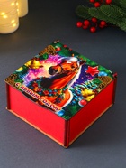 Коробка подарочная новогодняя «Шкатулка с лошадью. С Новым Годом», 18×18×9.5 см - Фото 3