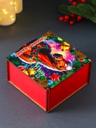 Коробка подарочная новогодняя «Шкатулка с лошадью. С Новым Годом», 18×18×9.5 см - Фото 4