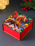 Коробка подарочная новогодняя «Шкатулка с конём. Счастливого Нового года», 18×18×9.5 см - Фото 3