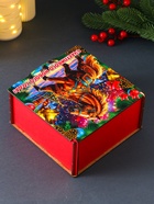 Коробка подарочная новогодняя «Шкатулка с конём. Счастливого Нового года», 18×18×9.5 см - Фото 4