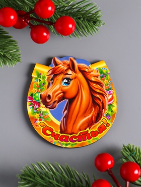 Магнит новогодний подкова 
