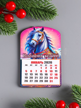 Магнит новогодний календарь, отрывной 