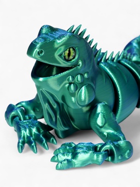 3Д - печатная игрушка «Игуана», подвижная, цвет МИКС