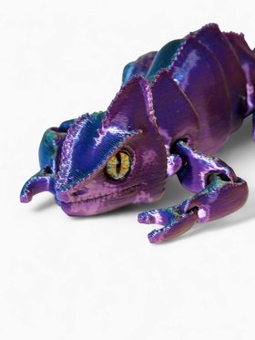 3Д - печатная игрушка «Хамелеон», подвижная, цвет МИКС