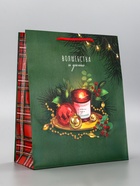 Пакет подарочный новогодний ламинированный, «Волшебства и уюта», 26×12×32 см - Фото 2