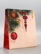 Пакет подарочный новогодний ламинированный, «Атмосфера Нового Года», 26×12×32 см - Фото 2