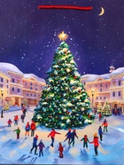 Пакет подарочный новогодний ламинированный, «Новогодний каток», 26×12×32 см - Фото 3
