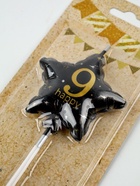 УЦЕНКА Свеча в торт на шпажке «Воздушный шарик.Звезда», цифра 9, 5.5 см, черная с золотом - Фото 4