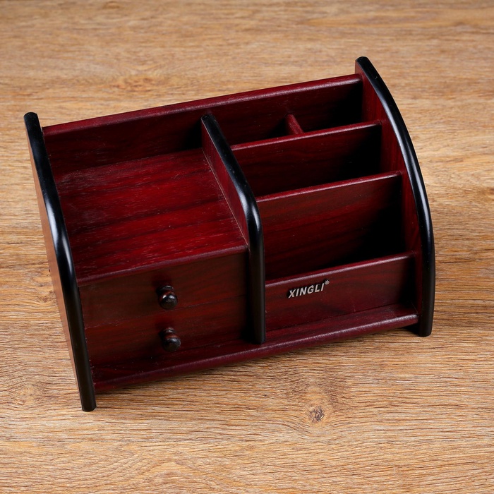 УЦЕНКА Органайзер 5 секций, 2 выдв ящика, 24×14×13 см - Фото 1