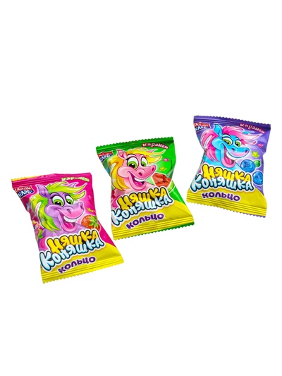Карамель «Няшка Коняшка кольцо», ассорти, 10 г