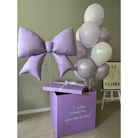 Воздушный шар фольгированный 39" «Бант», матовый (комплект 2 шт)