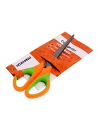 УЦЕНКА Ножницы канцелярские 17 см (±0.5 см), ручки пластиковые с резиновыми вставками МИКС - Фото 3