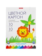 УЦЕНКА Картон цветной А4, 10 листов, 10 цветов ErichKrause, глянцевый, на склейке - Фото 5