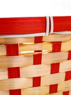 УЦЕНКА Корзина плетеная 21×21×10 см, ручка h=14 см, красная, белая - Фото 5