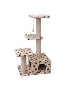 Игровой комплекс для кошек с 3 площадками разноцветный, 59×37×111 см, микс цветов - Фото 2