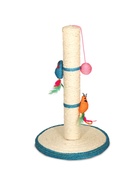 Когтеточка из сизаля с шариком «Столбик №208», 35×62 см, синий-белый - Фото 3