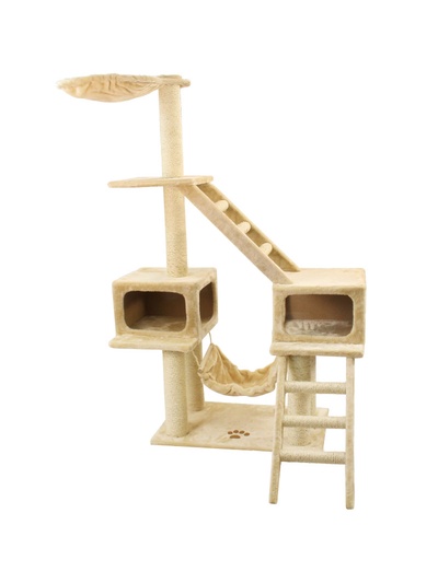 Игровой комплекс для кошек «Скалодром», 126×82×151 см, бежевый