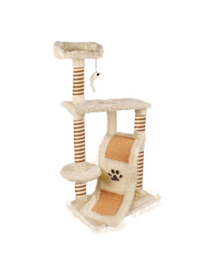 Игровой комплекс для кошек «Каскад», 65×57×124 см, бежевый