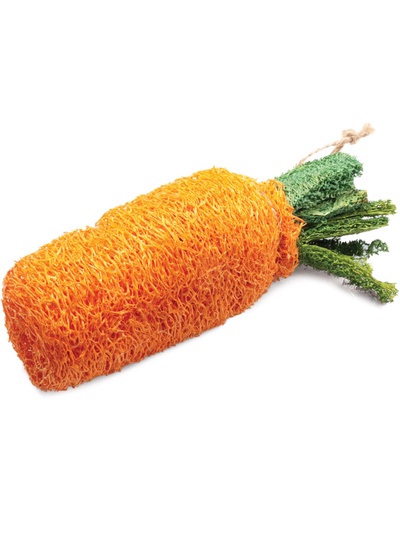 Игрушка для мелких животных из люффы «Морковь», 12 см