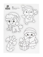 Фреска-магнит новогодняя «Лошадка и Дед мороз», 4 шт., набор для творчества - Фото 5