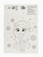 Сияющая фреска новогодняя «Лошадка с ёлочкой», набор для творчества - Фото 3